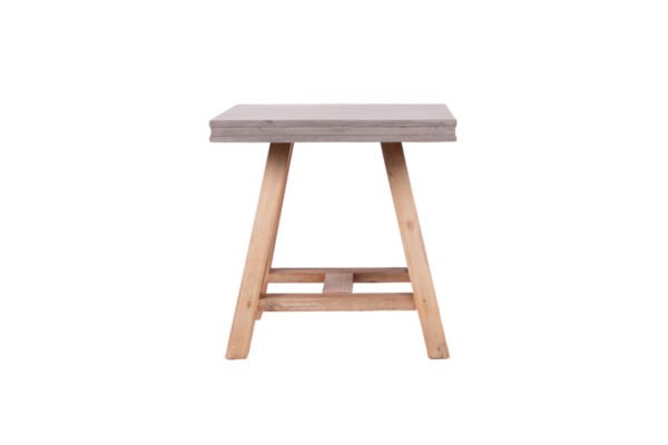 Modrest Civic Modern Concrete & Acacia End Table