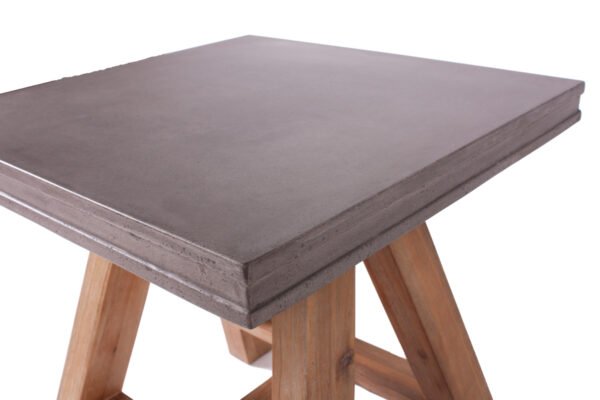 Modrest Civic Modern Concrete & Acacia End Table - Image 2