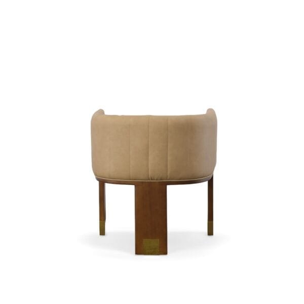 Modrest Elati - Tan Vegan Leather Dining Chair - Image 4