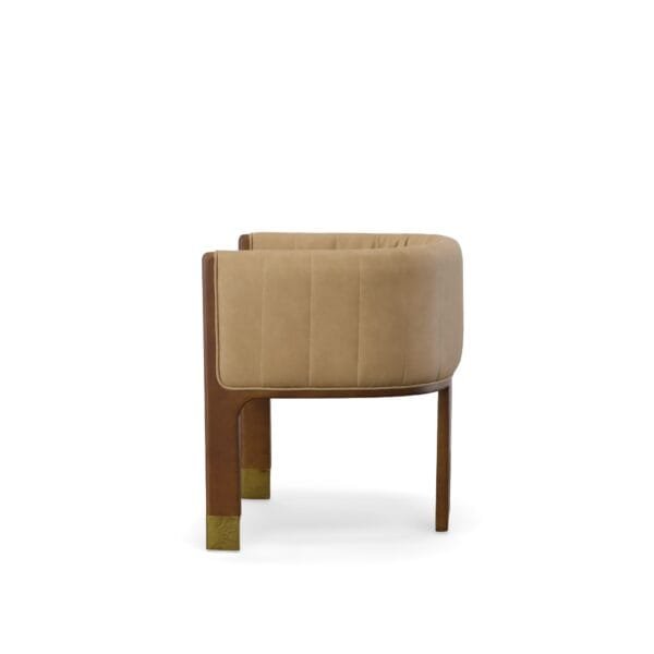 Modrest Elati - Tan Vegan Leather Dining Chair - Image 3