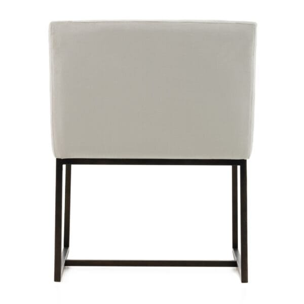 Modrest Elijah - Modern Beige & Copper Antique Brass Dining Chair - Image 5