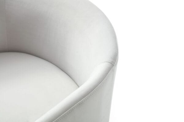 Modrest Elisa - Modern Off White & Brass Dining Chair - Image 4