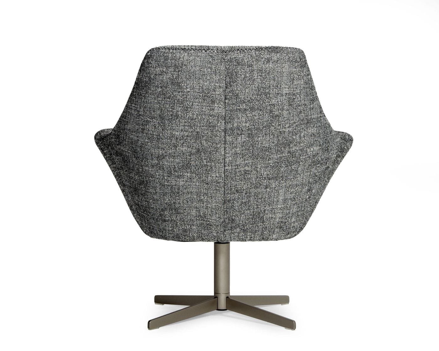 Divani Casa Elvin - Modern Dark Grey Fabric Swivel Lounge Chair 3 Divani Casa Elvin - Modern Dark Grey Fabric Swivel Lounge Chair - Image 3