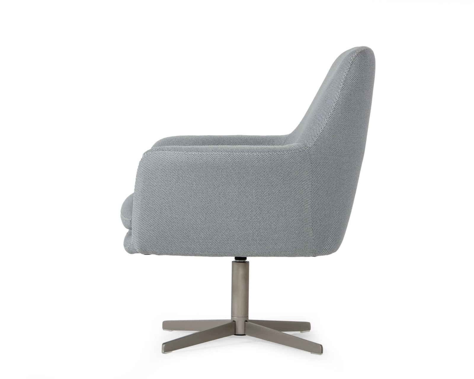 Divani Casa Elvin - Modern Grey Fabric Swivel Lounge Chair 1 Divani Casa Elvin - Modern Grey Fabric Swivel Lounge Chair