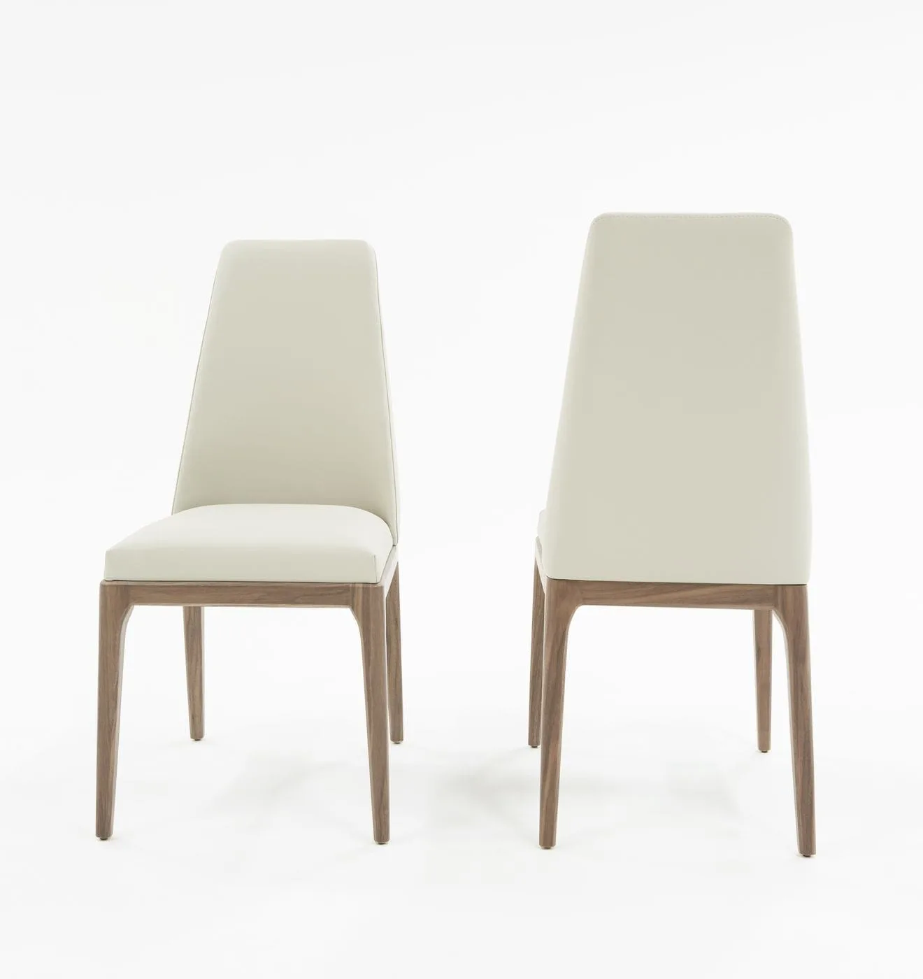 Modrest Encino Modern Grey & Walnut Dining Chair (Set of 2)