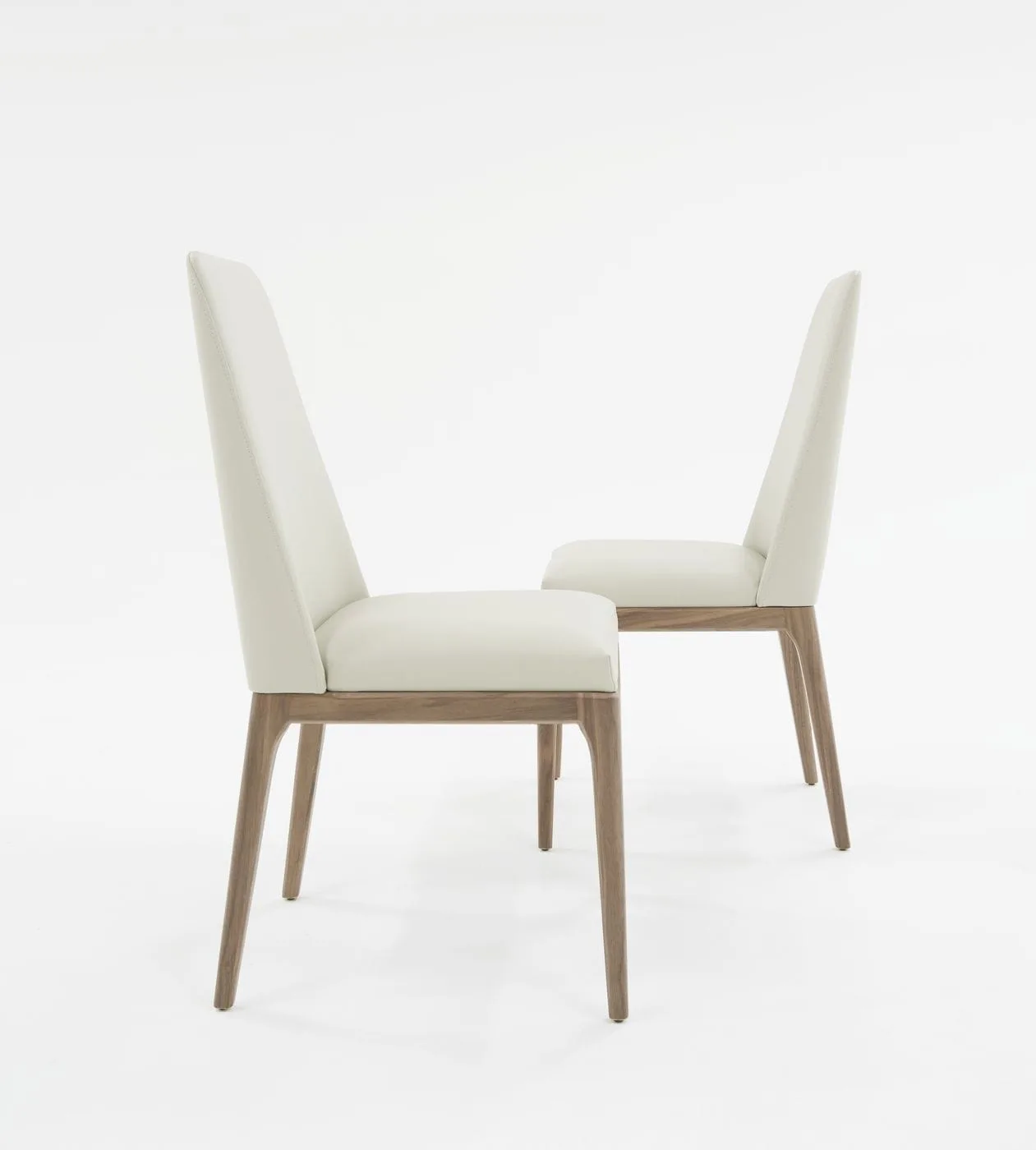 Modrest Encino Modern Grey & Walnut Dining Chair (Set of 2) - Image 2
