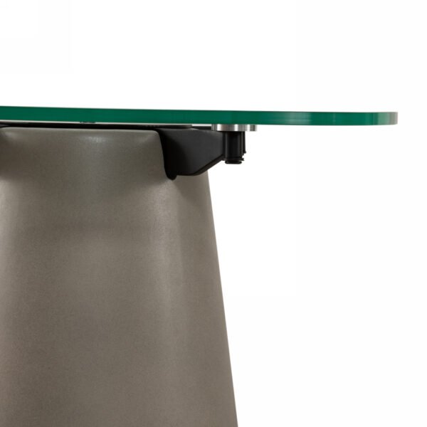 Nova Domus Essex - Contemporary Concrete, Metal and Glass End Table - Image 2