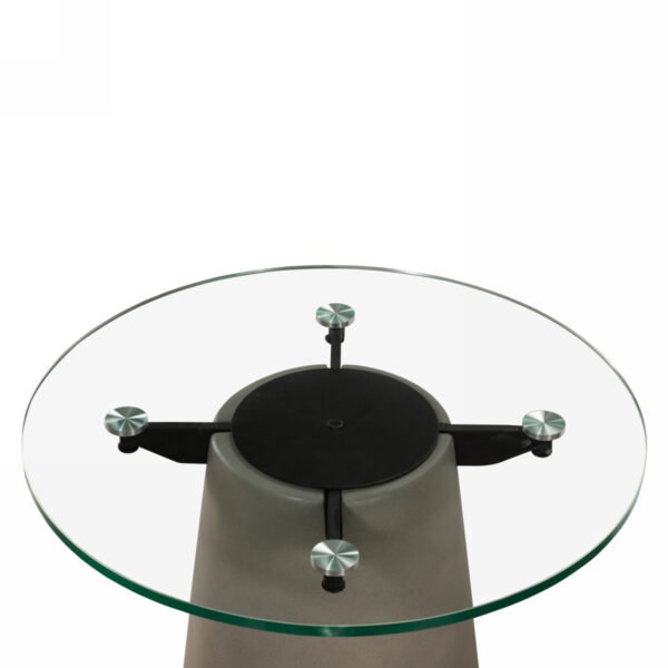 Nova Domus Essex - Contemporary Concrete, Metal and Glass End Table - Image 3