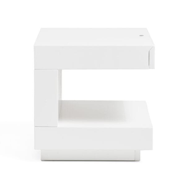 Modrest Esso Modern White Glossy Nightstand - Image 5