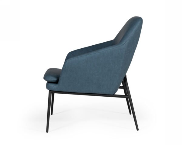 Modrest Esteban - Industrial Blue Eco-Leather Accent Chair - Image 2