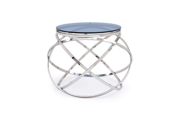 Modrest Tulare Contemporary Smoked Glass End Table - Image 2