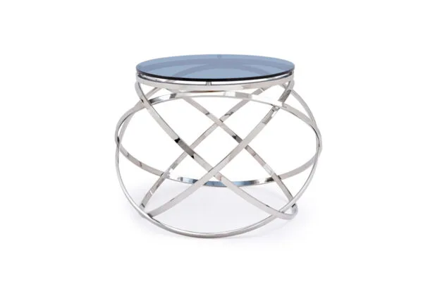 Modrest Tulare Contemporary Smoked Glass End Table - Image 2