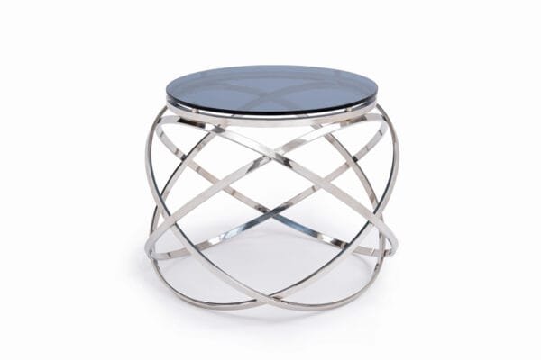 Modrest Tulare Contemporary Smoked Glass End Table - Image 4