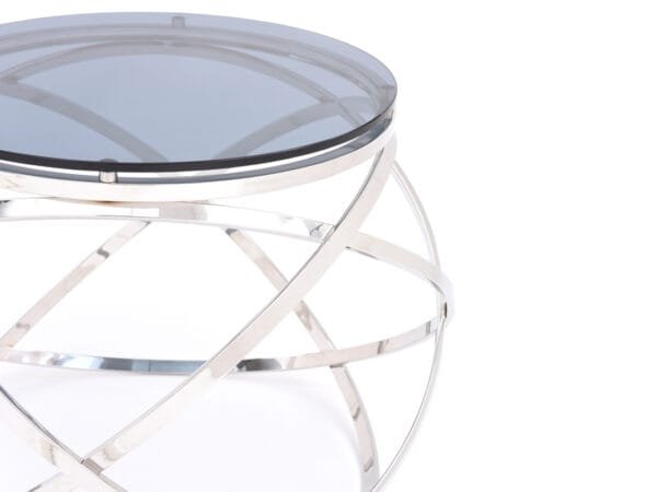 Modrest Tulare Contemporary Smoked Glass End Table - Image 3