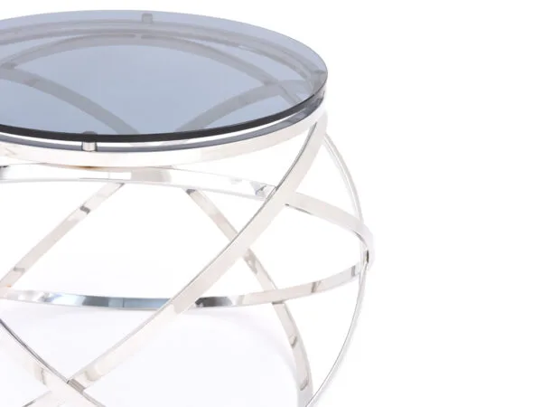 Modrest Tulare Contemporary Smoked Glass End Table - Image 3