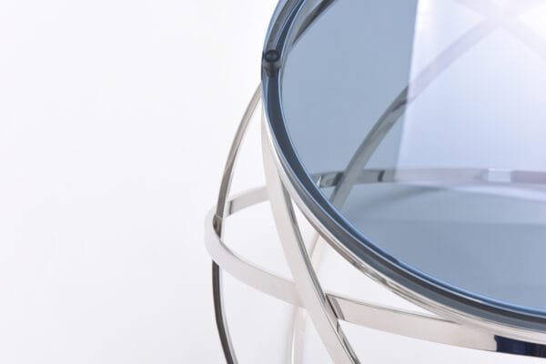 Modrest Tulare Contemporary Smoked Glass End Table - Image 5