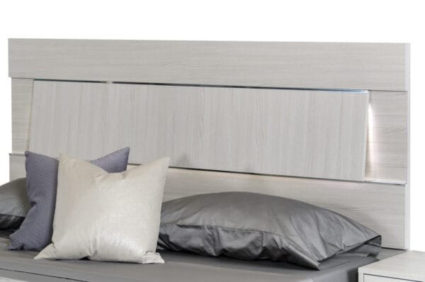 Queen Modrest Ethan Italian Modern Grey Bed - Image 2
