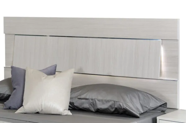 Queen Modrest Ethan Italian Modern Grey Bed - Image 2