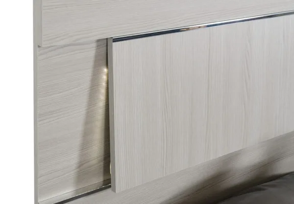 Queen Modrest Ethan Italian Modern Grey Bed - Image 3