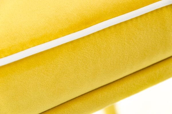Modrest Tigard Mid-Century Yellow Fabric Dining Chair - Image 5