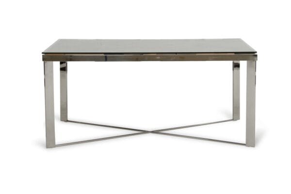 Modrest Santiago Modern Rectangular Wood Mosaic Dining Table - Image 5