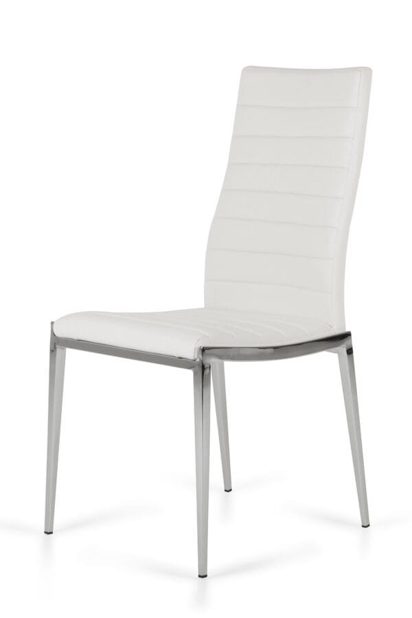 Libby - Modern White Leatherette Dining Chair (Set of 2) - Image 5