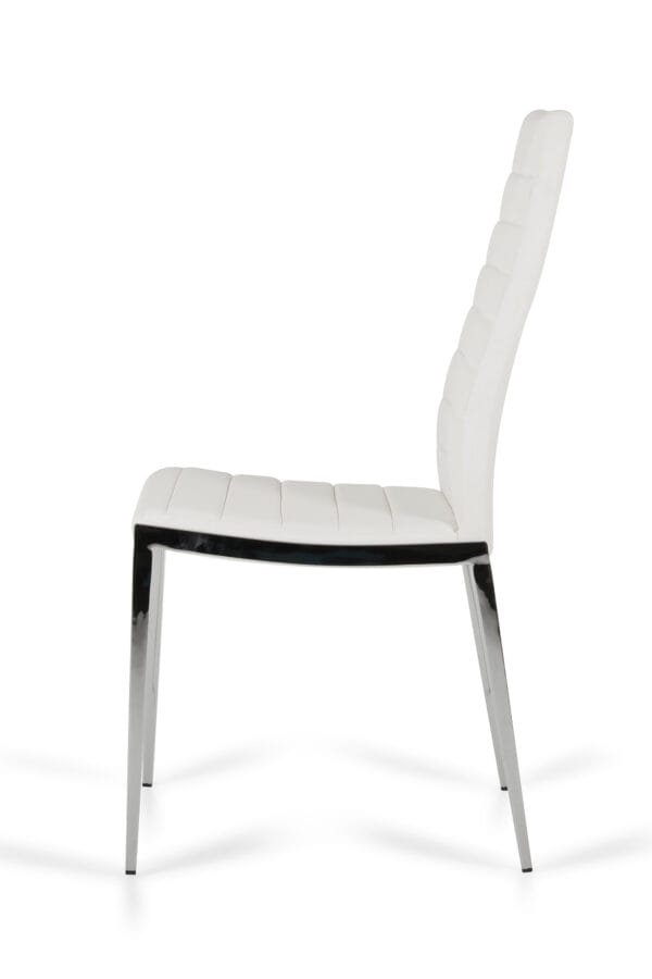 Libby - Modern White Leatherette Dining Chair (Set of 2) - Image 2