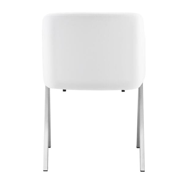 Modrest Darcy Modern White Leatherette Dining Chair (Set of 2) - Image 3