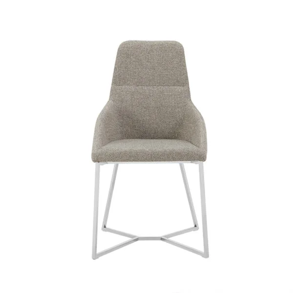 Stark - Modern Light Grey Fabric Dining Chair (Set of 2) - Image 2