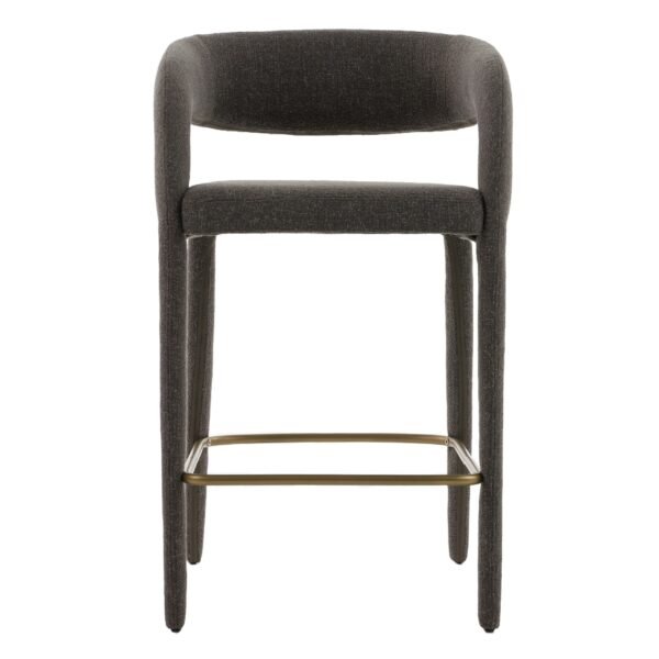 Modrest Faerron - Modern Grey Fabric Counter Chair