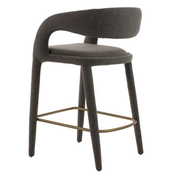 Modrest Faerron - Modern Grey Fabric Counter Chair - Image 4