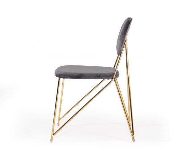 Modrest Carol Modern Grey Fabric Dining Chair (Set of 2)