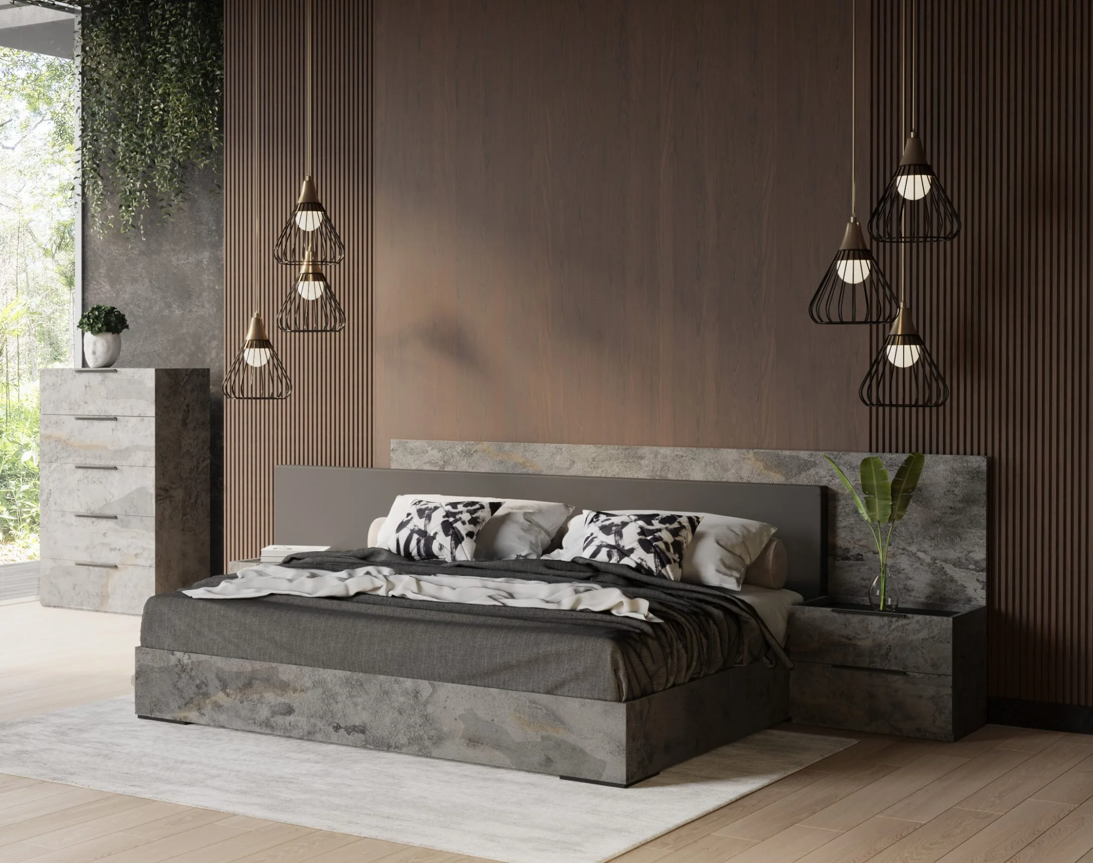 ferrara vgac 79297 79298 79299 grey bedroom set 1 1 - Bedroom Furniture Mexico