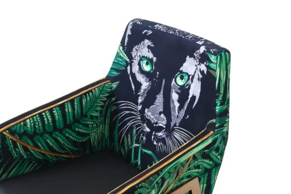 Modrest Fierce - Black & Rosgold Panther Dining Chair - Image 4