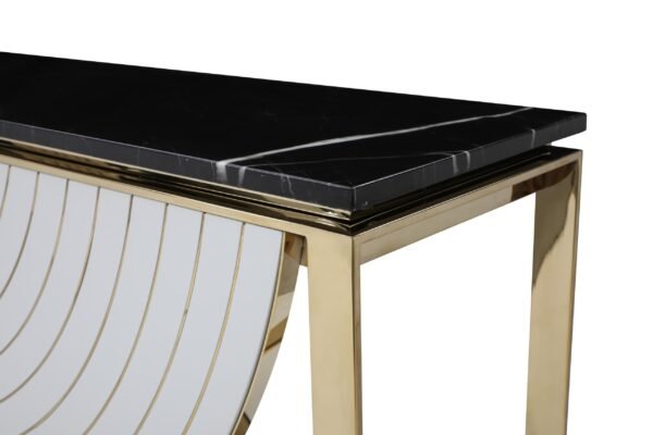 Modrest Flavio - Gold + Marble Console Table - Image 3