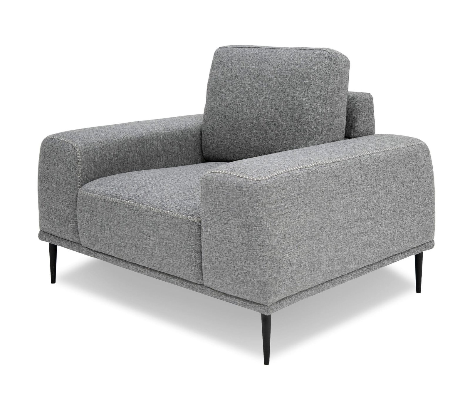 Divani Casa Fonda - Modern Grey Fabric Chair 1 Divani Casa Fonda - Modern Grey Fabric Chair