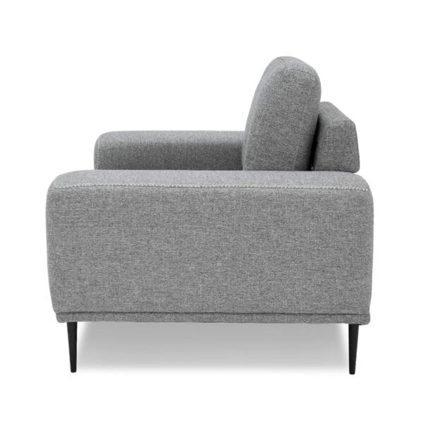 Divani Casa Fonda - Modern Grey Fabric Chair - Image 2
