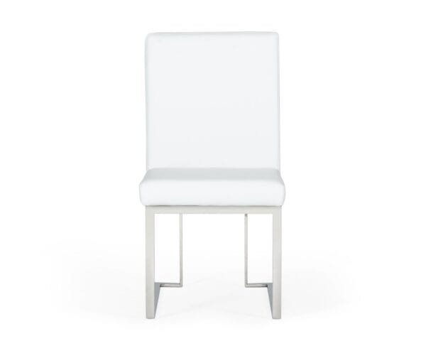Modrest Fowler - Modern White Leatherette Dining Chair Set of 2 - Image 2