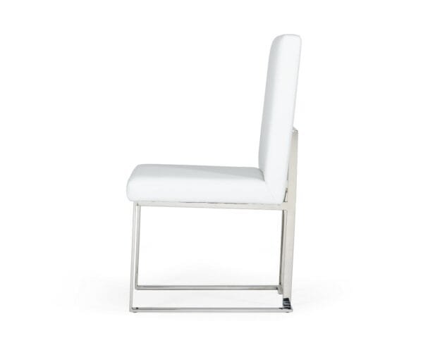 Modrest Fowler - Modern White Leatherette Dining Chair Set of 2 - Image 3