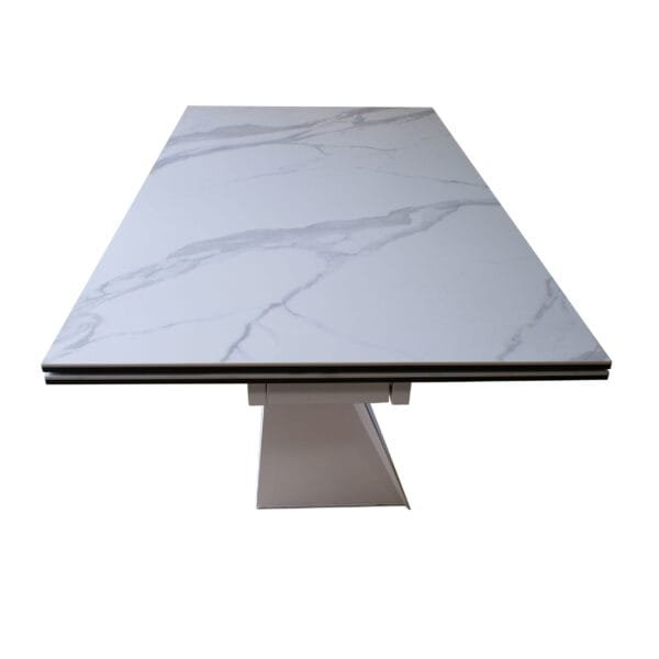 Modrest Fritz - Modern White Extendable Ceramic Dining Table - Image 4