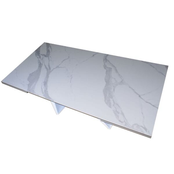 Modrest Fritz - Modern White Extendable Ceramic Dining Table - Image 5