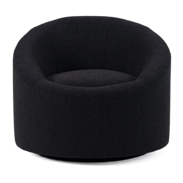 Modrest Frontier - Glam Black Fabric Accent Chair