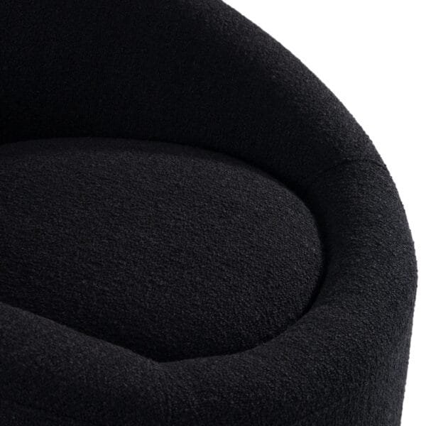 Modrest Frontier - Glam Black Fabric Accent Chair - Image 5