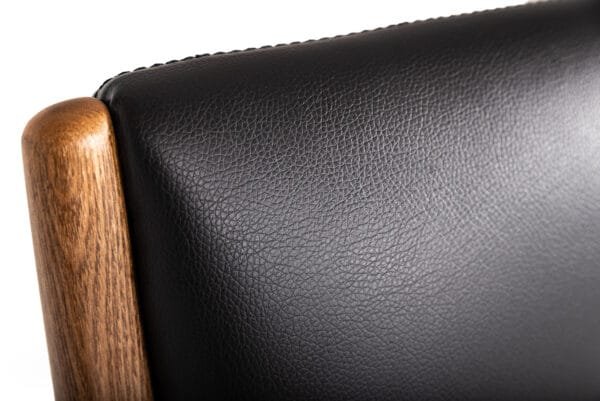 Modrest Fulton Modern Black Lounge Chair & Ottoman - Image 2