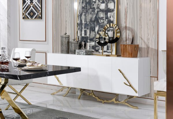 Modrest Legend Modern White & Gold Buffet - Image 3