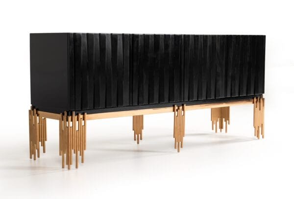 Modrest Token Modern Black & Rosegold Buffet - Image 5