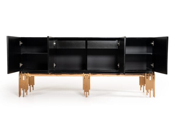 Modrest Token Modern Black & Rosegold Buffet - Image 2
