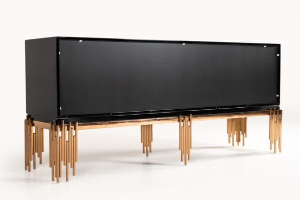 Modrest Token Modern Black & Rosegold Buffet - Image 4