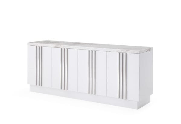 Modrest Kingsley Modern Marble & Stainless Steel Buffet - Image 2