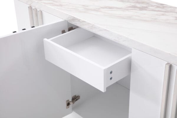 Modrest Kingsley Modern Marble & Stainless Steel Buffet - Image 3